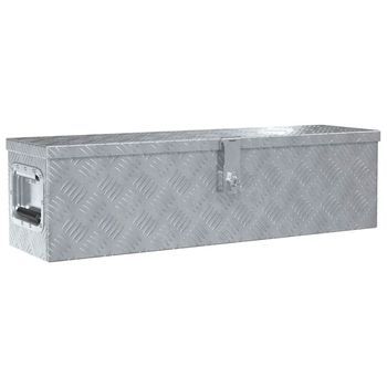 Caja De Aluminio 80,5x22x22 Cm Plateada Vidaxl