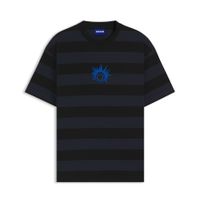 hugo blue camiseta de algodon con rayas 50543929-001