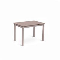 baud - mesa extensible 130200 x 80 cm en cristal templado marron