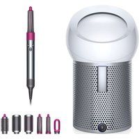dyson airwrap complete hair styler  pure cool me air purifier bundle fuchsia