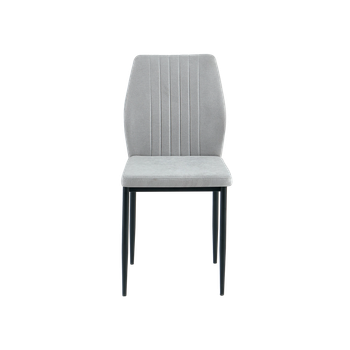 Set De 4 Sillas De Comedor Tapizadas Manuela Gris Oscuro