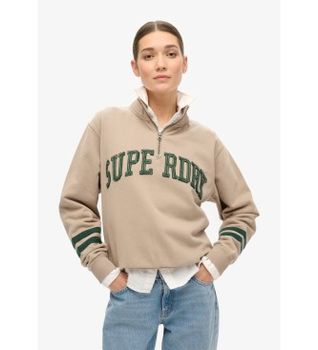 Superdry para mujer. W2012197A Sudadera aplicación Athletic Essentials marrón (M), Casual, Algodón