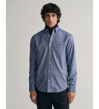 Gant para hombre. 3000200 Camisa Oxford Regular Fit azul (XL), Casual, Algodón, Clásico, Manga larga