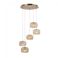 lampara colgante cristalia 5 luces