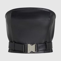 karl lagerfeld blusa klj faux leather top para mujer