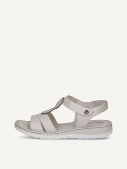 CAPRICE Heeled sandal, white, made of Leather without heel, Size 36
