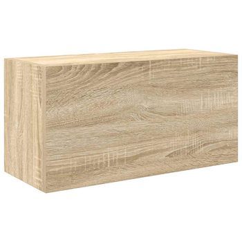 Mueble De Pared Baño Madera Ingeniería Roble Sonoma 60x25x30 Cm Vidaxl