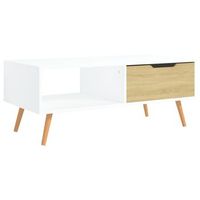 mesa de centro 495x100x43 cm madera - blanco