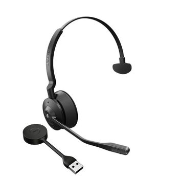 Auriculares Jabra Engage 55 inalámbricos DECT para oficina con micrófono y cancelación de ruido, negro y titanio