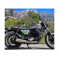 silenciador de escape moto guzzi v 9 21- mistral conico corto par