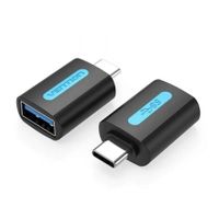 vention cdub0 adaptador usb 30 tipo-c macho a usb a hembra negro 5gbps 3a