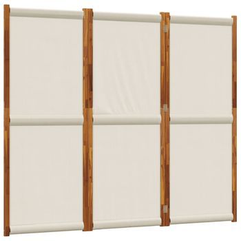 Biombo Divisor De 3 Paneles Gris Claro 210x180 Cm Vidaxl