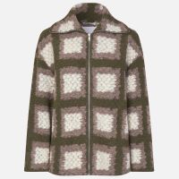 samsoe samsoe tess wool-blend overshirt - s