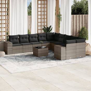 Conjunto De Ocio Para El Jardín (incluye Cojines, Conjunto De 11 Piezas)