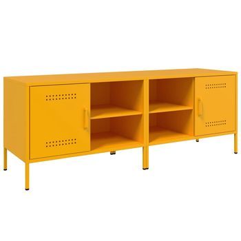 Muebles Para Tv 2 Piezas Acero Amarillo Mostaza 68x39x50,5 Cm Vidaxl