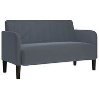 sofa loveseat gris oscuro 109 cm terciopelo vidaxl