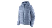 sudadera de plumon con capucha patagonia azul  mujer