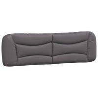 cabecero de cama  panel de cabecera  decoracion de pared acolchado cuero sintetico gris 180 cm