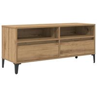 mueble de tv  mueble de salon  gabinete de tv con cajon roble artesanal 100 x 345 x 445 cm