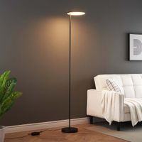 lampara de pie aluminio hierro y pvc  182 cm