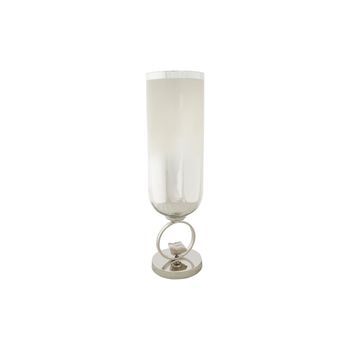 Jarron Cristal Aluminio 15x15x56 Champan