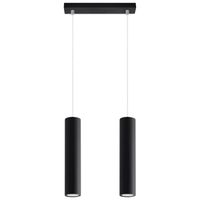lampara colgante vaza negro 2 luces