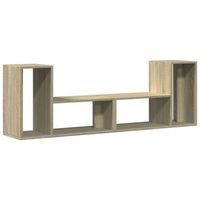 2 uds muebles tv  mueble de salon  armario tv madera ingenieria roble sonoma 75x30x50 cm