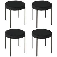 silla de poliester en color negro homaire 415 x 415 x 46 cm