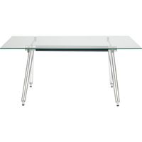 escritorio vidrio 160x80 cm plata