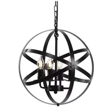 T.E Lámpara colgante vintage de metal para techo, ideal para dormitorio, comedor y cafetería, diseño elegante y artístico, 40 cm diámetro, E27, clase A+