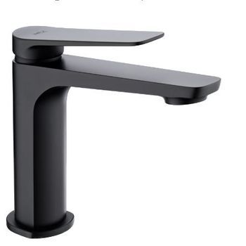 Monomando Lavabo Negro Mate Serie Napoles
