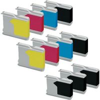 compatible multipack brother dcp-153c printer ink cartridges 11 pack -lc970bk