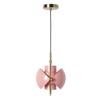 Lámpara colgante dorada metal rosa ø24 cm pantalla orientable