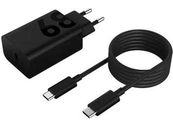 Cargador de pared - Lenovo USB-C 68 W, para tablets PD, Negro