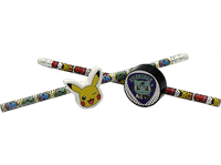 pack papeleria - pyramid pokemon 2 lapices 1 sacapuntas y gomas de borrar