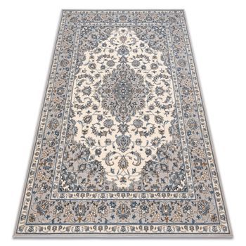 Alfombra De Lana Nain Ornamento, Marco, 7335/51635 Beige / Azul 120x170 Cm