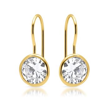 Pendientes de plata 925 chapados en oro juego de piedras