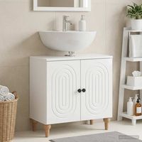 vidaxl mueble de lavabo para bano alkmaar blanco brillante