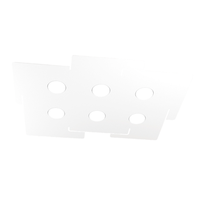 lampara de techo led echo top light de metal blanco rectangular con 6 portalamparas gx53
