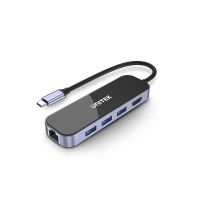 hub unitek 5 puertos 1000 mbits uhub h6 usb-c pd 100 w hdmi 4k ultra hd ethernet