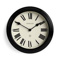 reloj de pared en negro brillante