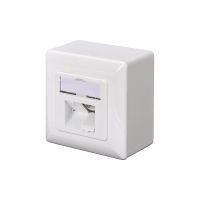 digitus toma de red cat 6a apantallada rj45 blanco