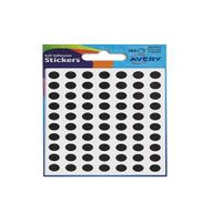 avery coloured labels round 8mm dia black 560 labels  pk10