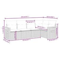 conjunto de sofa de exterior incluye cojines juego de 5 piezas