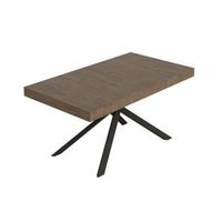 mesa extensible niket de nogal 160264x90 cm con patas antracita