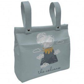 2024 Bolso Polipiel Estampada Volcán Dydados Polipiel Estampada Tejido Impermeable