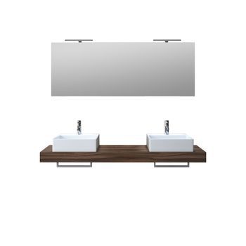 Composición Baño De 8 Piezas Astra Nogal En Mdf