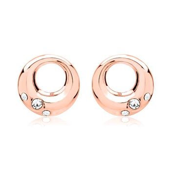 Pendientes chapados en oro rosa plata 925 circonita