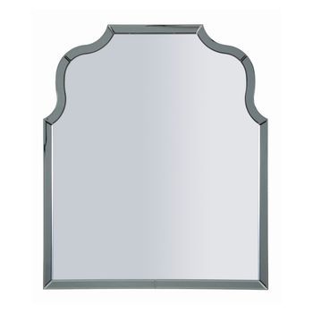 Espejo De Pared Con Marco De Cristal Gris 85x1x100 Cm