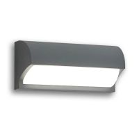 luzete - aplique exterior led 20 w 4000k ip65 gris claro pandorea led integrado 170-265 vac